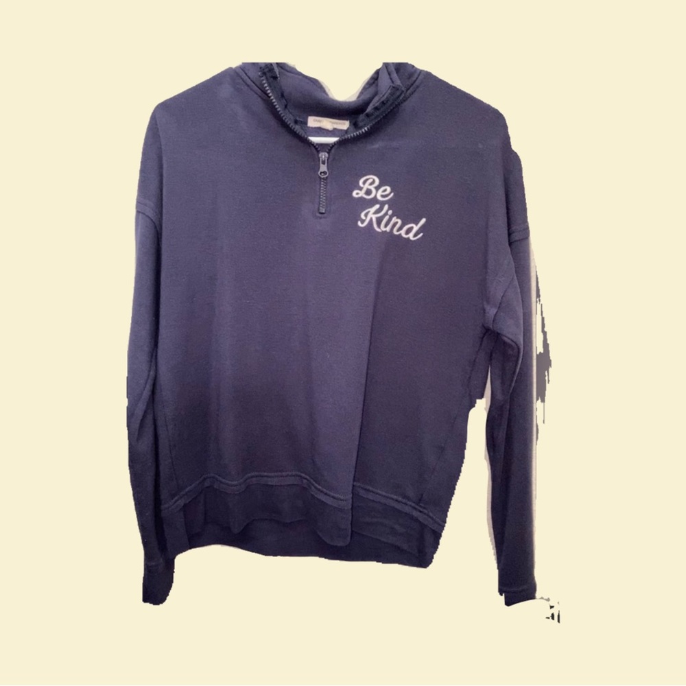 Long sleeve, zipper, blue, small, crew neck